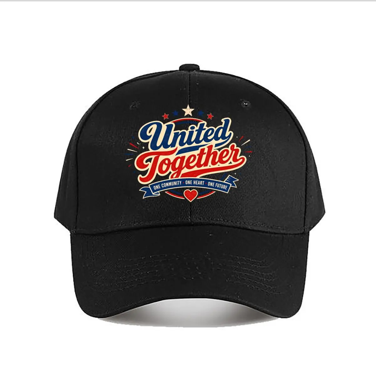 Casquette de baseball graphique Unity Bold Script, chapeau de soleil tendance pour hommes et femmes, sports de plein air