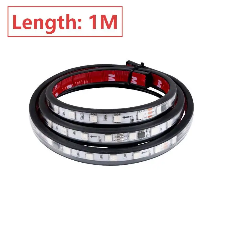 24V Truck Car LED Strip Light Multicolor Waterproof Ambient Light for Sun Visor Low Power 2W LEDs with Bright Color Effects RGB