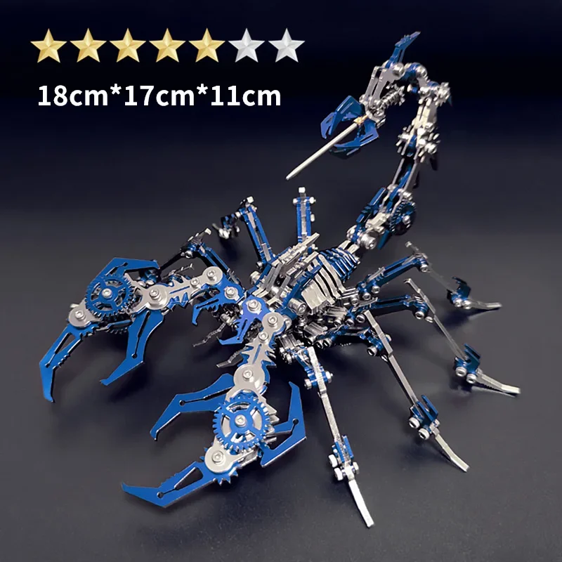 3D Puzzle Colorful Scorpion King Metal Steampunk Mechanical Insect Model Kit DlY Assemble Adult Gifts For Kids Toy