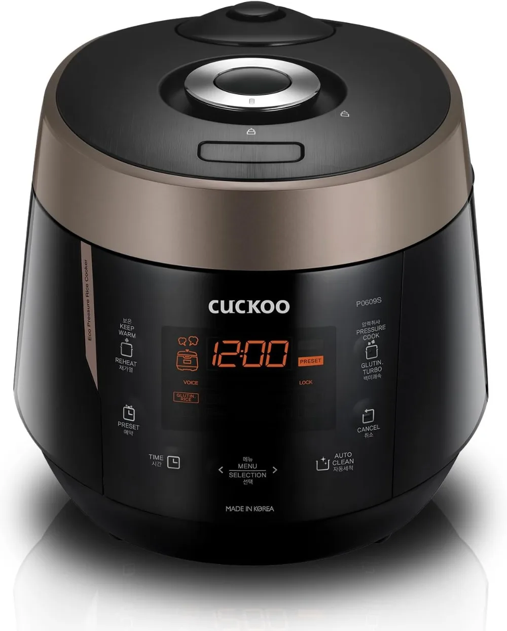 

CUCKOO CRP-P0609S | 6-Cup (Uncooked) Pressure Rice Cooker | 12 Menu Options: Quinoa, Nu Rung Ji, GABA/Brown Rice & More