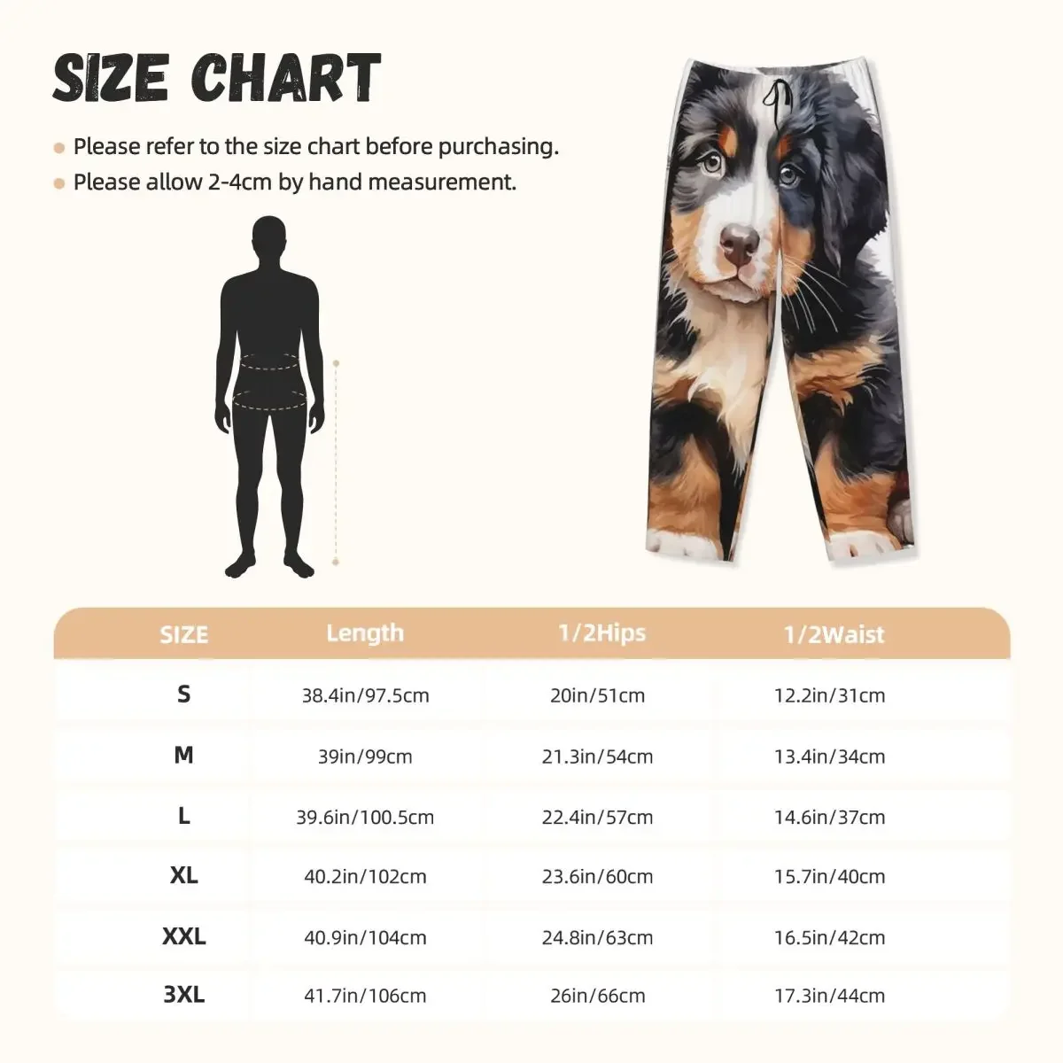 Custom Bernese Mountain Dog Animal Women Pajama Pants Lounge Sleep Sleepwear Bottoms with Pockets - view 5