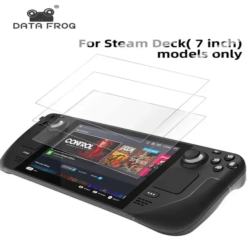 DATA FROG Displayschutzfolie aus gehärtetem Glas für Steam Deck Gaming-Konsole, Anti-Blaulicht-Filmzubehör mit vollständiger Abdeckung