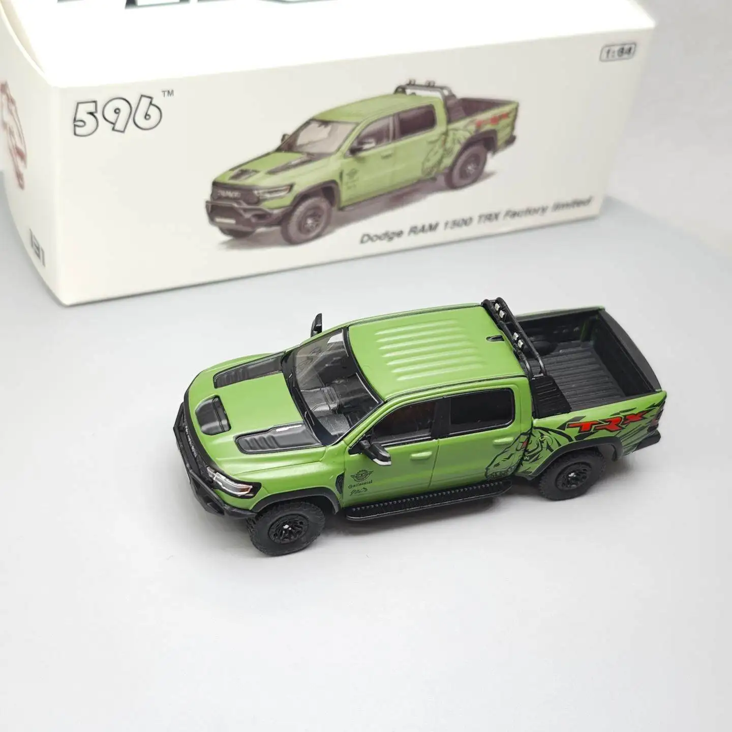

596 1:64 RAM 1500 TRX Factory limited Simulation Car Model Alloy Toy Collection Decoration Ornament Gift