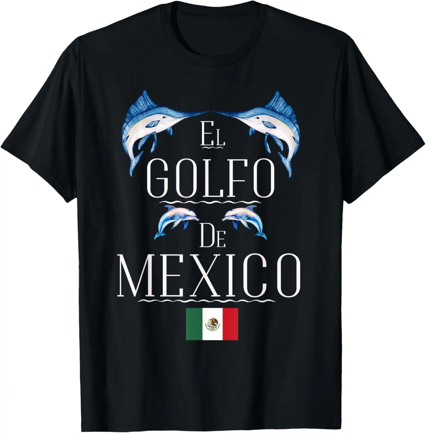 

Футболка Gulf Of Mexico Marlin - El Golfo De México Dolphin Flag
