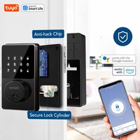 Tuya Smart Wi-Fi Door Lock, Remote APP Control, Touch Screen Keypad Smart Lock, Up to 10 User Password, Low Battery Alarm