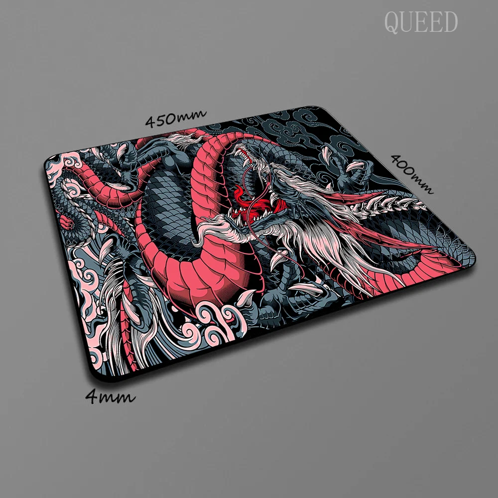 Tapis de souris de contrôle japonais, tapis de souris XL, E-Sports Sports Sports, polymères de souris, tapis de clavier Gaming Dragon, bord verrouillé, tapis de bureau professionnels