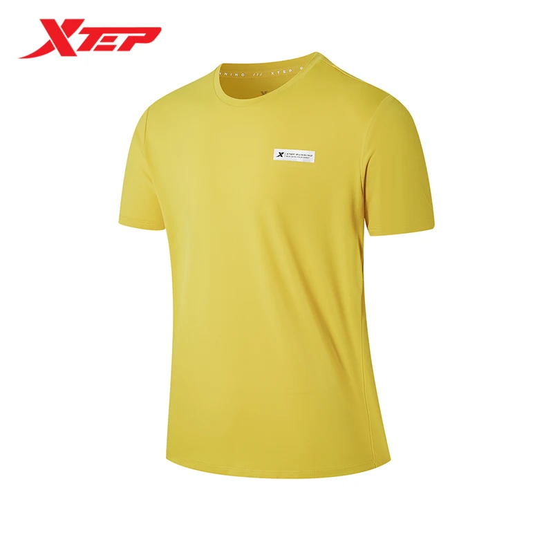 Xtep Men\'s T-Shirt Solid Color Causal Outdoor Sports Top Trekking Cycling Running Baseball Tennis Golf T-Shirt 977329010055