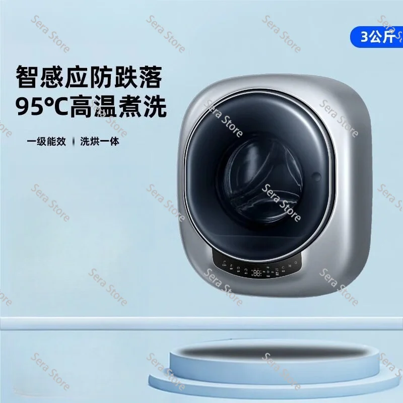 cylinder washing machine 3kg Mini Wall Mounted Vehicle-mounted RV Washing Machine  Travel     With 100% Dryer