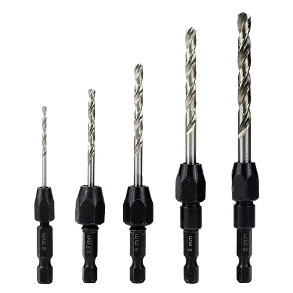 5 Stuks Verzonken Boor Houtbewerking Router Bit 2-6Mm Frees Schroef Extractor Remon Sloop Houtkern Boor Bit