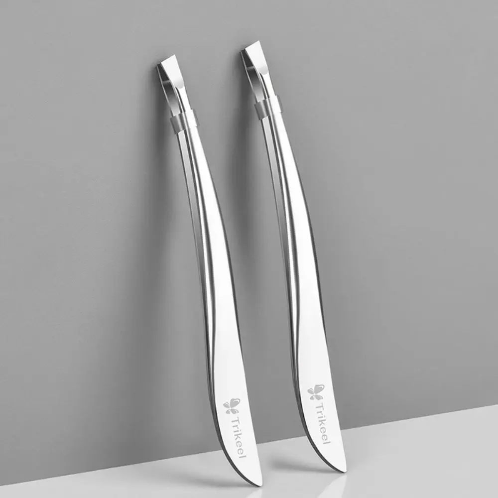 Pinça de sobrancelha inoxidável para mulheres, anti-impressões digitais confortáveis, extrator de cabelos finos, sobrancelha Shaping, durável inclinada Eye Brow Clips