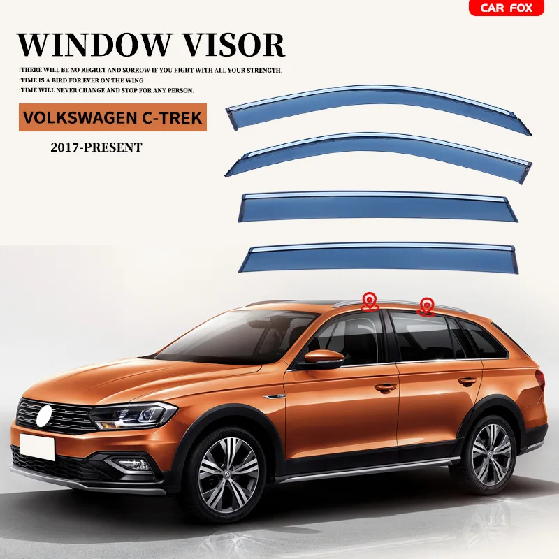 

For Volkswagen Bora-C-TREK 2017 Car Window Visor Awning Shelters Windshield Side Window Rain Sun Shade Auto Accessories