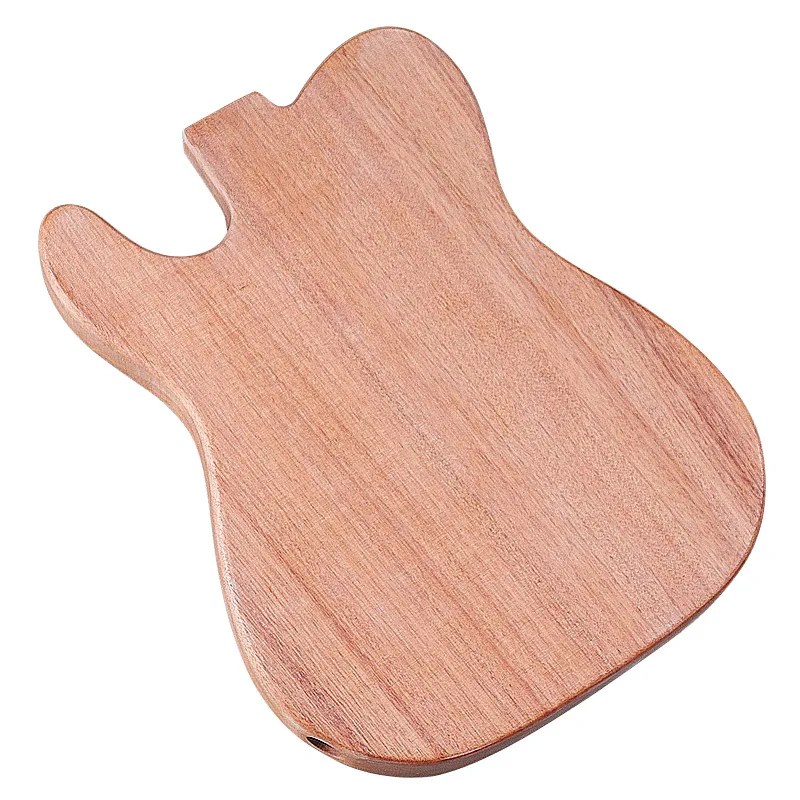 F-hole Electric Guitar Body Made of Orange Wood, DIY Professional Accessories, Bucket Suitable for Creation