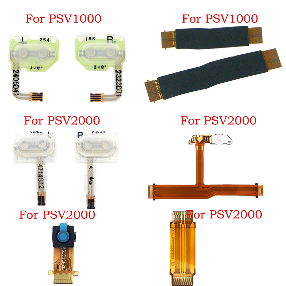 Original Usado esquerdo direito on off flex LR Gatilho botão Função placa flex fita cabo para psv1000 2000 psv psvita 10xx 20xx