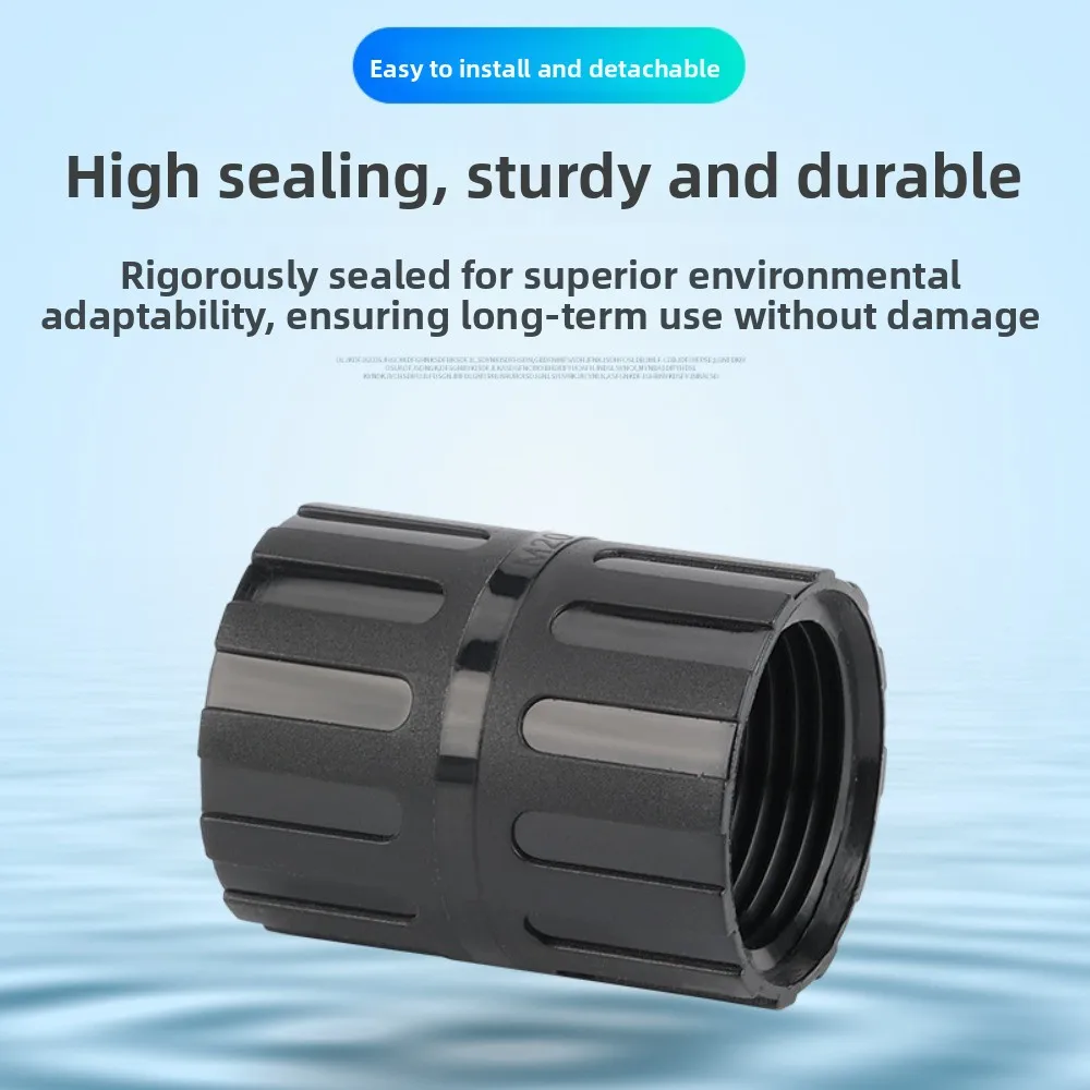 10pcs Internal Thread Cable Waterproof Connector Plastic Female Thread Adapter Intermediate Coupler Butt Joint Converter Nylon