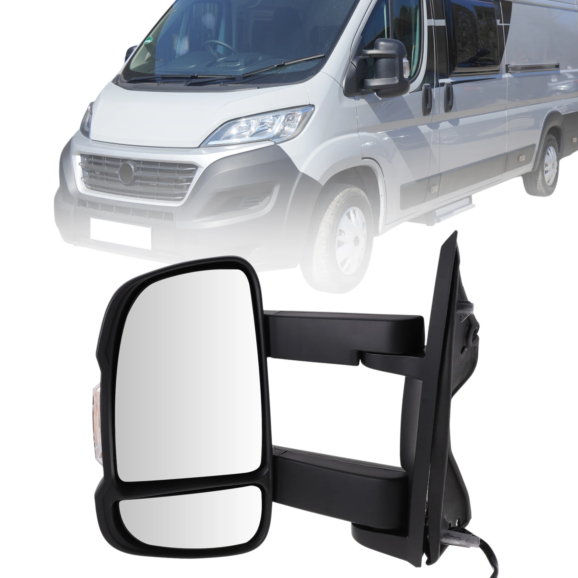 UXCELL Reemplazo de espejo de puerta lateral izquierda para Citroen Relay Mk3 Van 2014-2020 para Dodge para Ram Promaster 2013-2024
