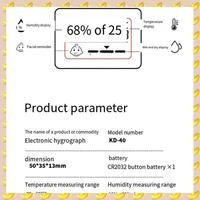 Mini LCD Digital Hygrometer Indoor Electronic Temperature Hygrometer Sensor Meter Electronic Household Thermometer Durable Black