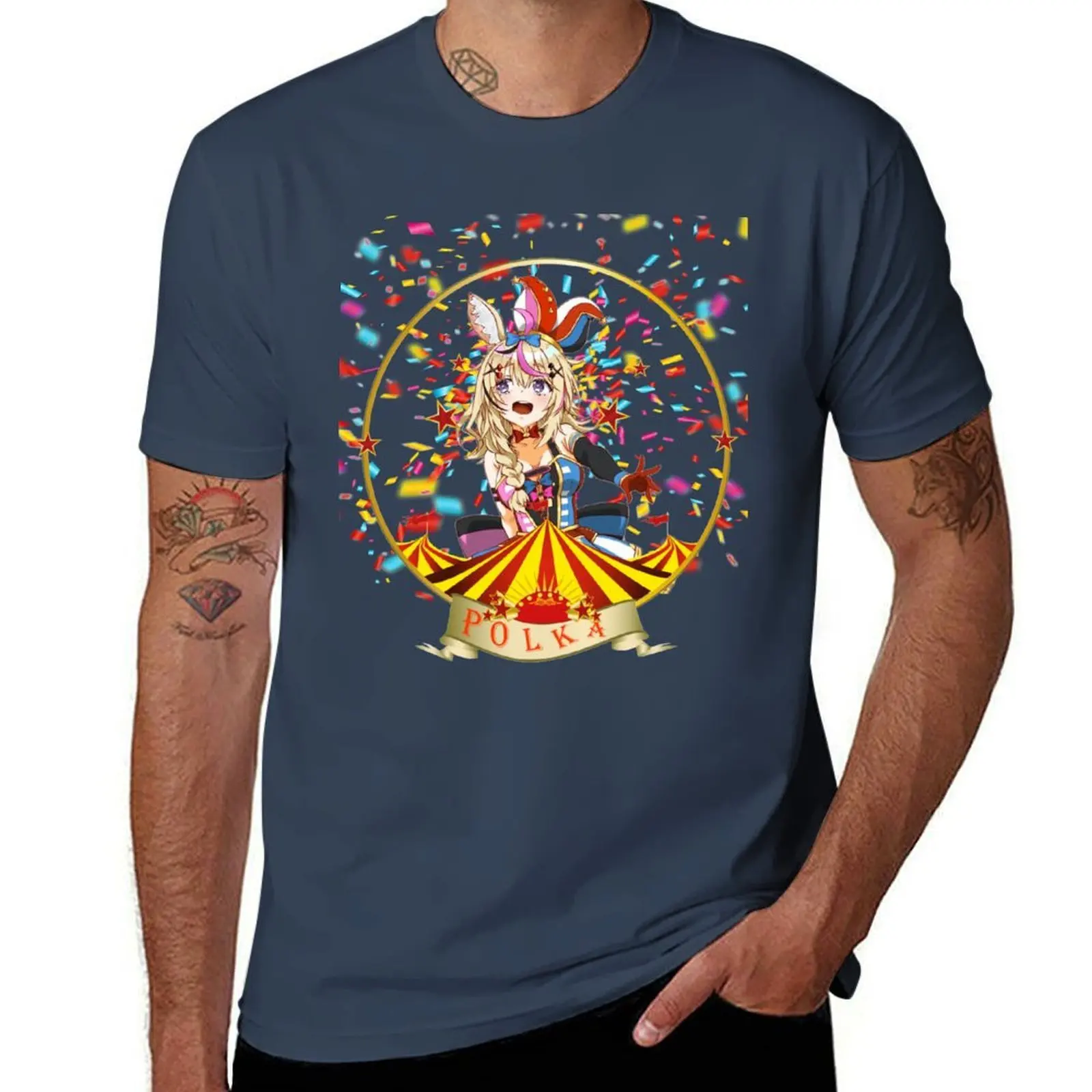 Polka Circus T-Shirt Casual Light Summer Short Sleeve Top