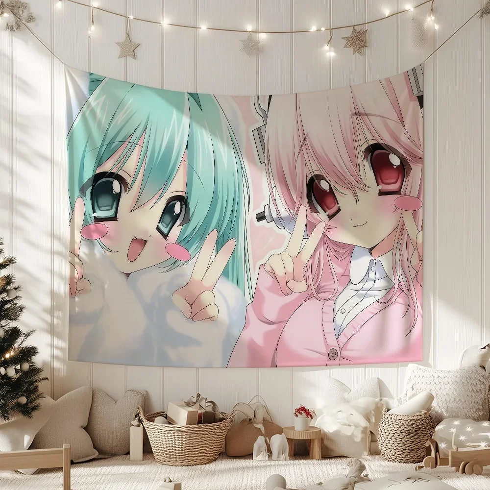Cute Super Sonico flag Decorative Banners Suitable For Outdoor Camping Family Parties And Garden Walls Gift