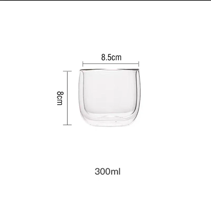 240ML/300ML double walled Thermo Glass Tumbler Glass Cups for Hot Beverages Coffee Mugs Drinkware