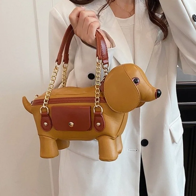 

Cute Dog-Shaped Crossbody Bag for Women Small Nylon Shoulder Bag with Adjustable Strap, Lightweight Handbag for Daily Use