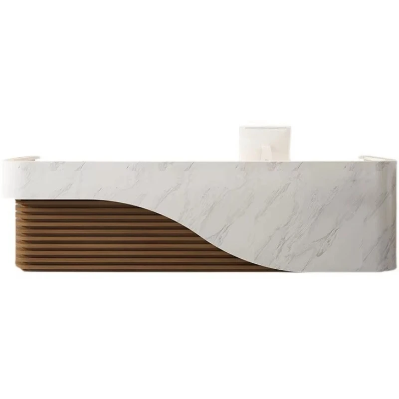 &c Factory Wholesale Simple Modern Company Wooden Reception Desk Beauty Salon Hotel Clinic Paint Reception Desk