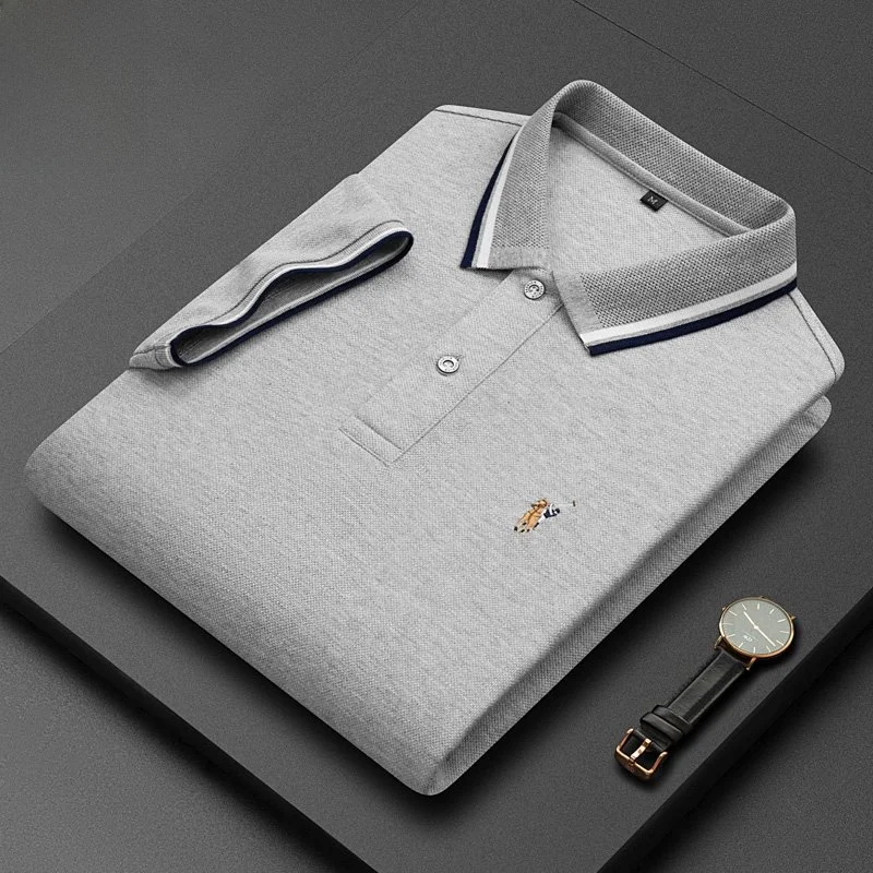 

Pure Cotton Embroidered Shirt Men's Computer Collar Pattern Casual Style Comfortable Fit Spring Season Fashion