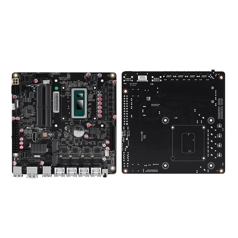 Placa base de 6 ranuras para Intel i226-V, dispositivo de 2,5G, i5-12450H, NAS, Max 8505, 6 x NVMe, 6 x SATA3.0, 1 x PCIEx4, 2 x DDR5, Firewall,