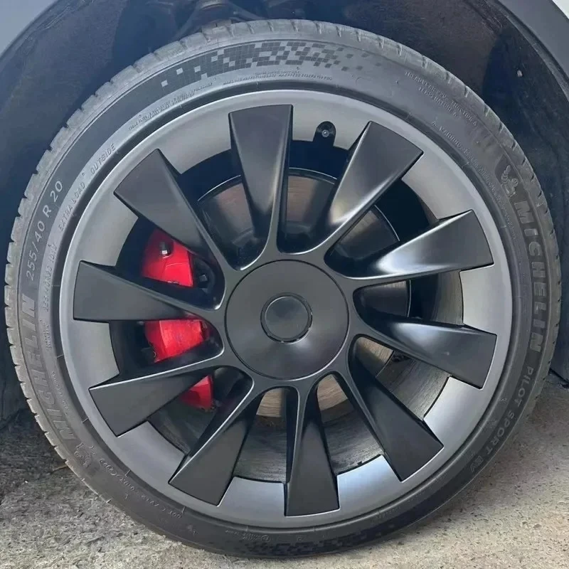 4PCS Hub Protection Cap 20-Inch Wheel Caps Performance Replacement Wheel Full Rim Cover Accessories For Tesla Model Y 2018-2024