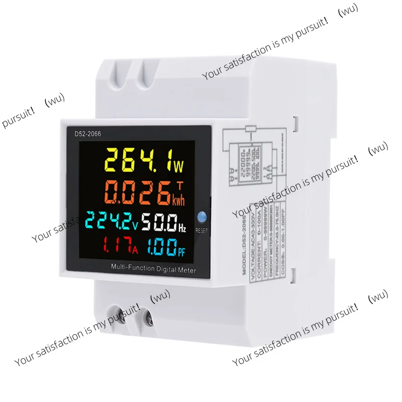 

D52-2066 Многофункциональный измерительный прибор с цифровым дисплеем, однофазный бытовой интеллектуальный тип рельса напряжения и тока