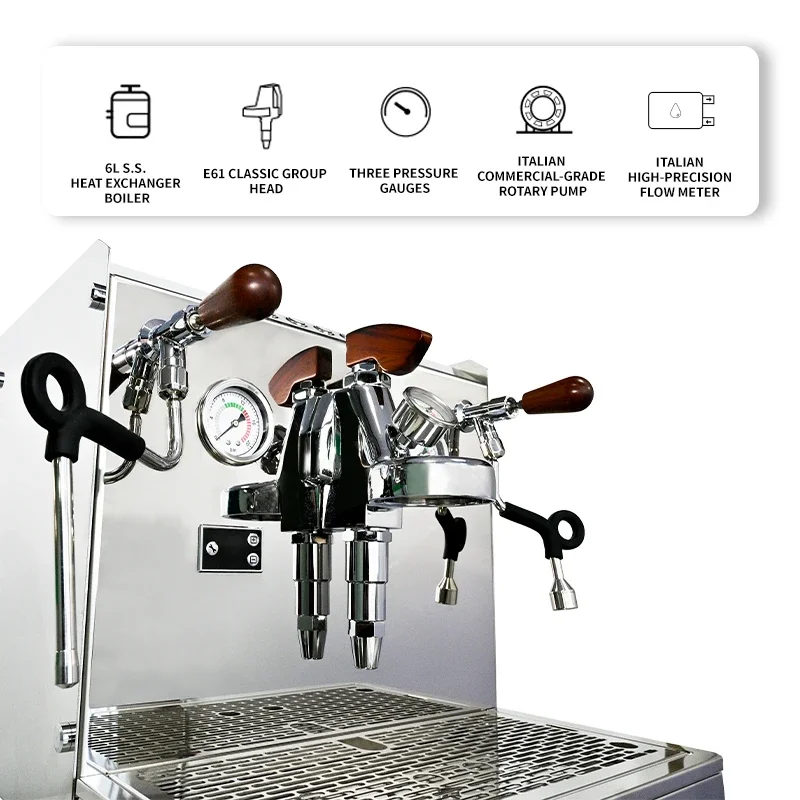 Professional Custom Commercial E61 Brewing Head PID Temperature Control Eco Mode Semi-auto Coffee Making Machine