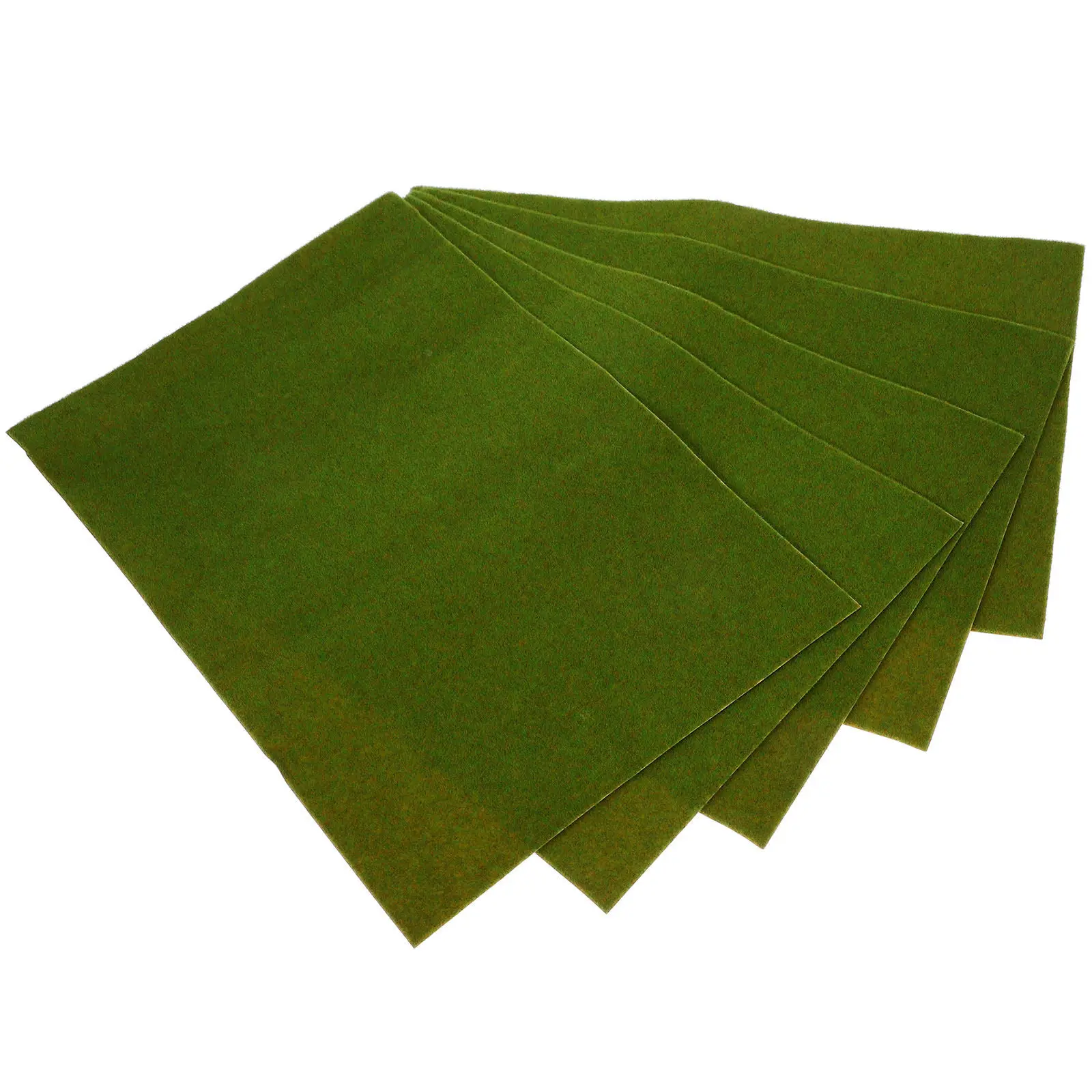 

5Pcs Sand Table Grass Mat Artificial Turf Decor for DIY Miniature Landscape Natural Fade Resistant Fake Lawn Turf Sturdy
