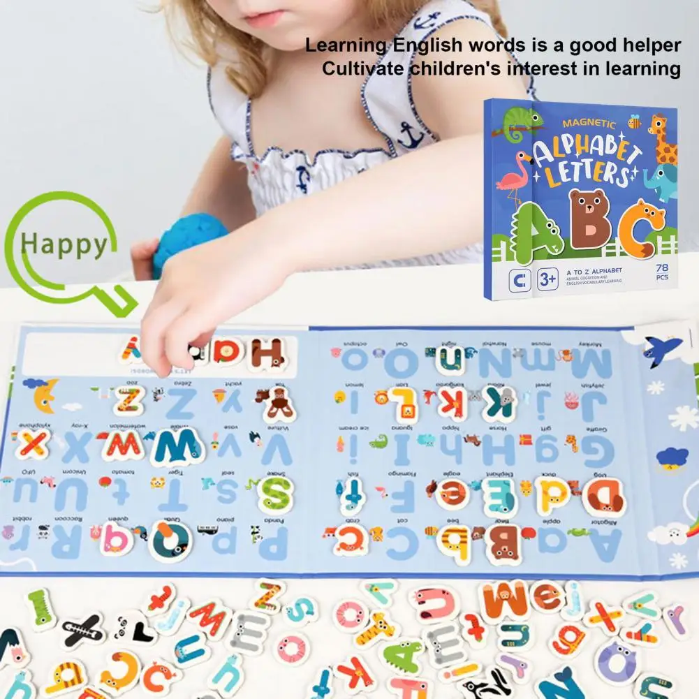 Magnetic Letter Book Educational Magnetic Alphabet Book for Toddlers Abc Letters Spelling Early Learning for Boys for Early