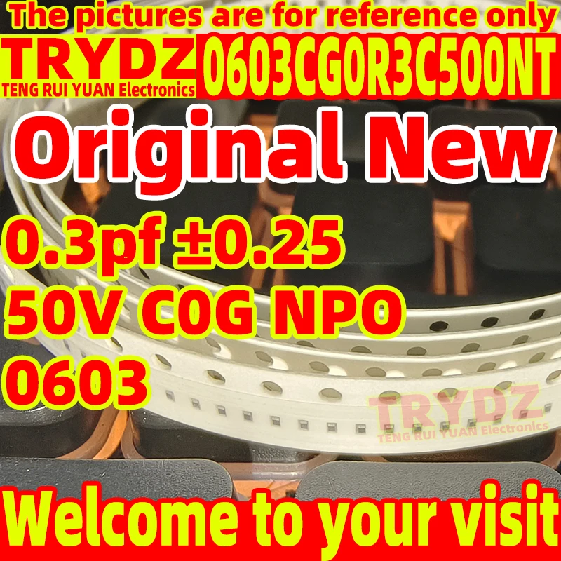 4000-500pcs Original New 0603CG0R3C500NT 0.3pf ±0.25 50V C0G NPO 0603