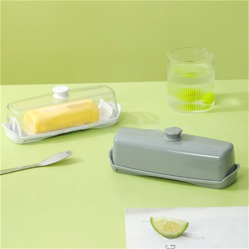 Butter Container with Spoon and Lid Butter Dish with Lid Durable Plastic Holder for Storing and Serving Butter 45BE