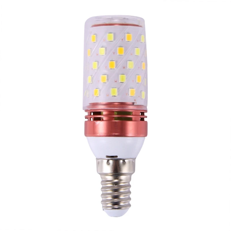 LJL-2X 3 temperatury kolorów zintegrowane LED SMD żarówka Corn E14 AC85V - 265V ciepła biel 12W