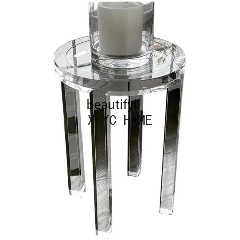 

Роскошный акриловый боковой столик для дивана, Простой гостиная, эркерный журнальный столик, прозрачный угловой стол в скандинавском стиле для спальни