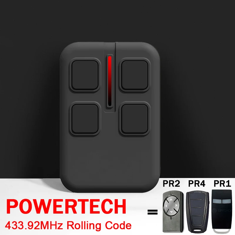 

For Powertech PR4 PR2 PR1 Gate Remote Control 433.92MHz Rolling Code Remote Control Garage Door Opener Handheld Transmitter