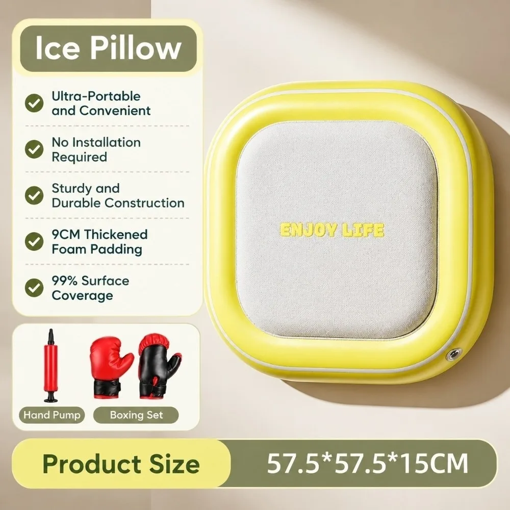 Inflatable Suction Mount Wall Punching Pad Soft Cushion Square Shape Punching Training Pad No Drill Fight Strike Pad