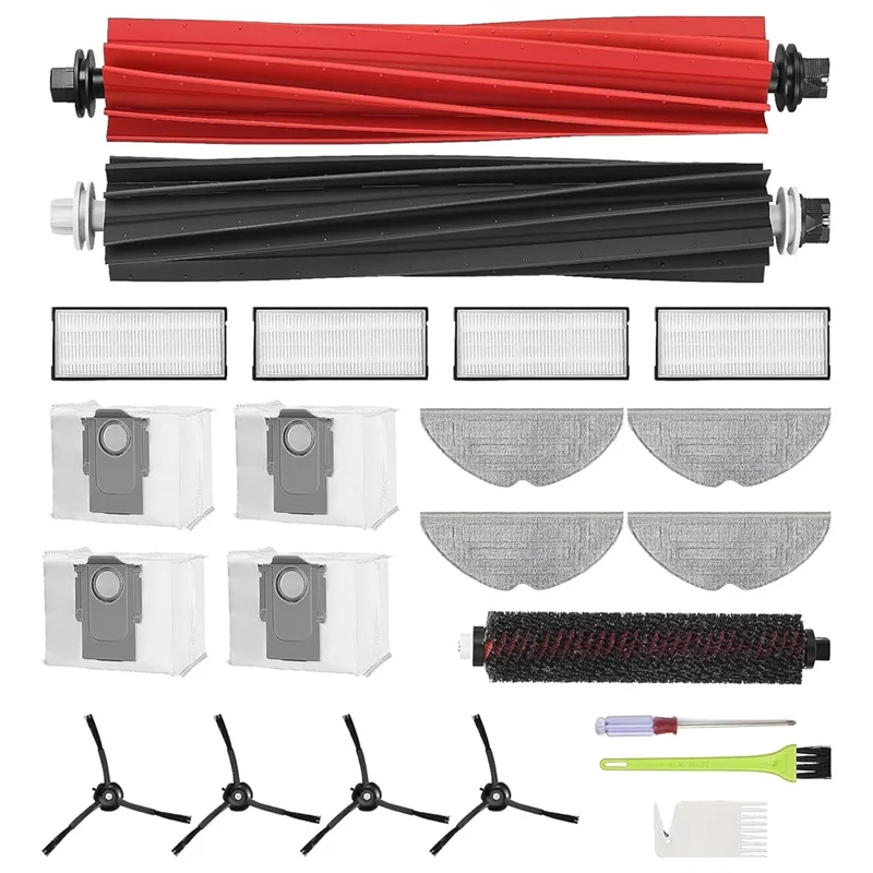 A88M Main Side Brushes Hepa Filters Mop Cloths Dust Bags Replacement Parts As Shown For Roborock S8/S8+S8 Pro G20 Vacuum Cleaner