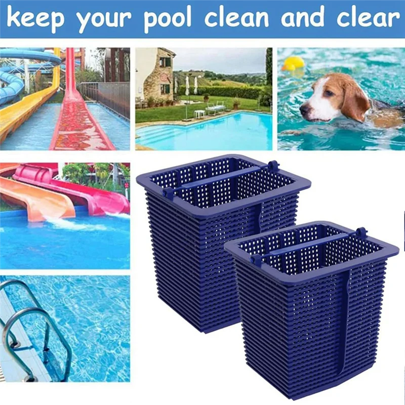 Корзина для скиммера для бассейна AAA87 для насоса Hayward Super, комплект из 2 сетчатых корзин с ручками SP2607X10, SP1615X20 SPX1600M