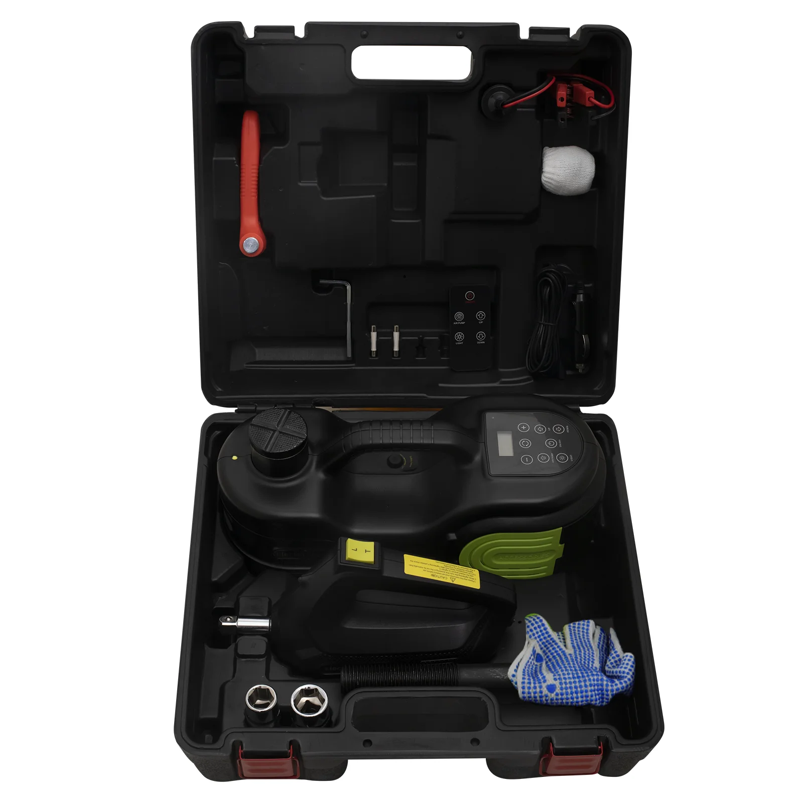 4-In-1 Electric Car Jack|SIHAO 12V 5T Electric Hydraulic Jack with Digital Dual Pump & Impact Wrench Kit for SUV Sedan Car Tire Change Roadside Emergency Lift Tool Set