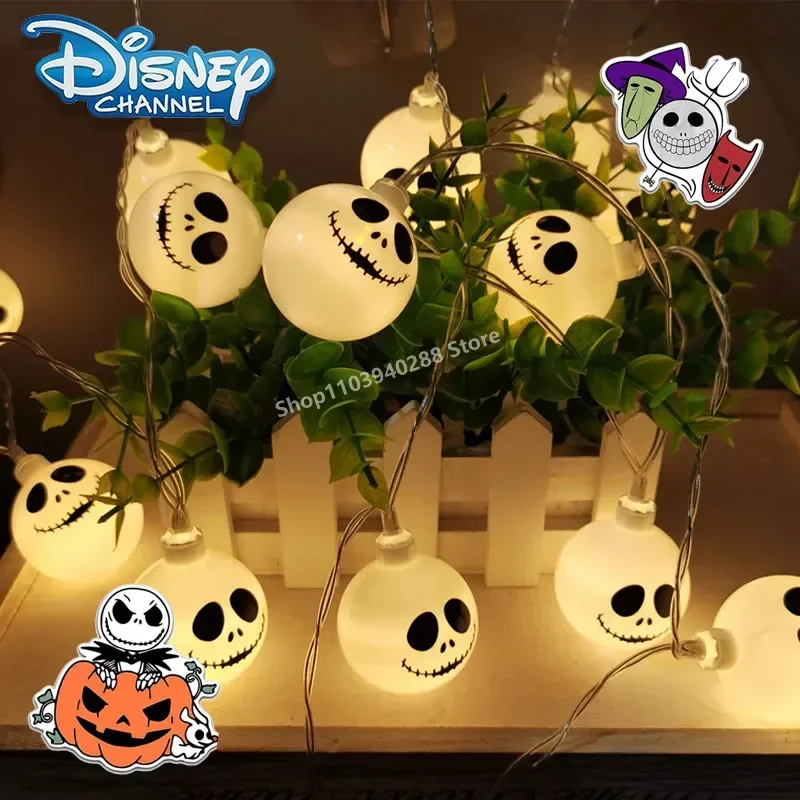 Disney The Nightmare Before Christmas Series Grimace Lampada String Decorazione di sfondo per atmosfera di festa di Halloween per interni