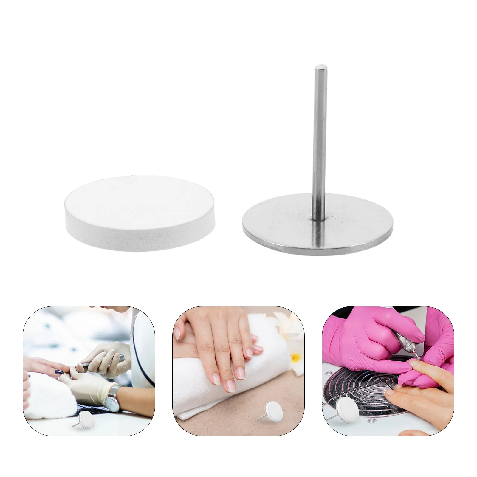 

50 шт. самоклеящихся полировочных дисков для ногтей 25 мм, сменные полировочные подушечки, шлифовальные пады для придания блеска, для маникюра, с гладкими краями