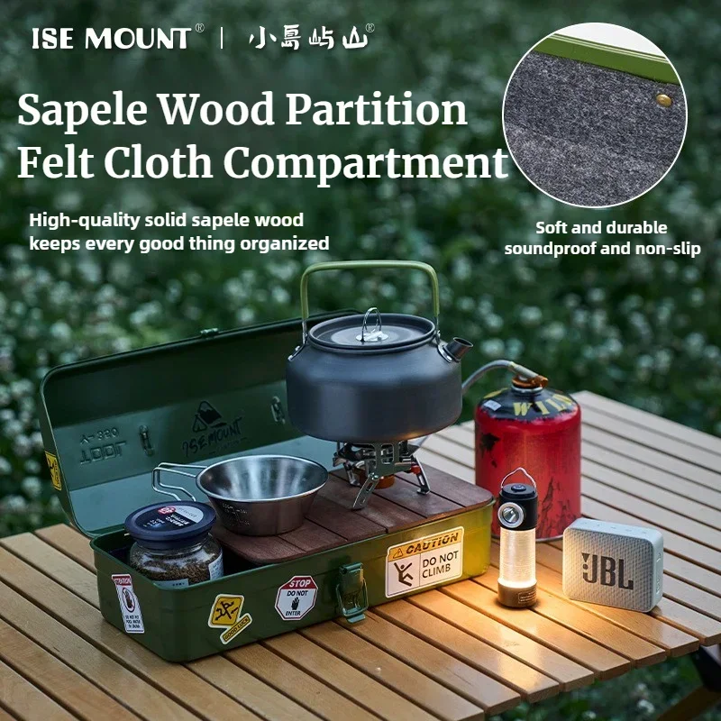 ISE MOUNT Tragbarer Outdoor-Picknick-Klapptisch mit Stauraum Erweiterbar Vielseitig Einsetzbare Lichthalterung Taktischer Tisch
