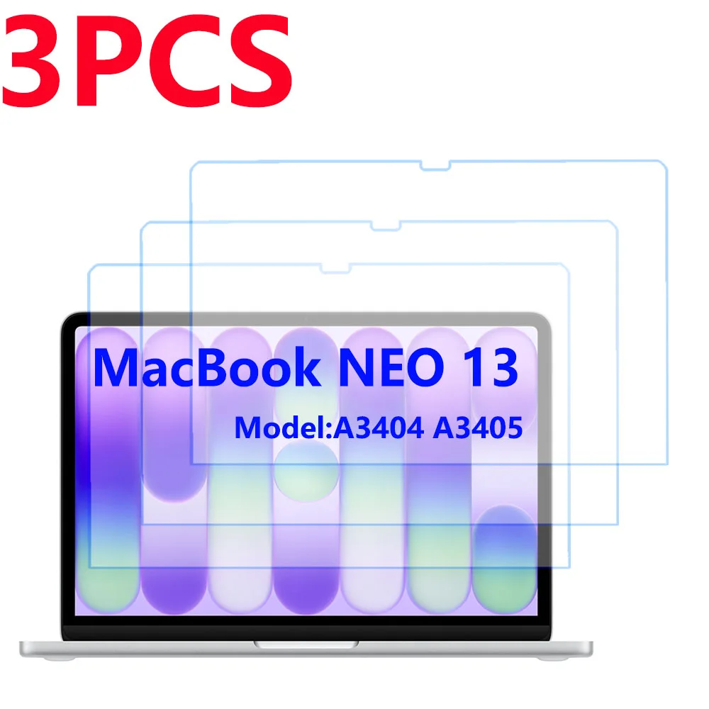 HD Tempered Glass Screen Protector For MacBook Neo(A18 Pro) 13Inch 2026 Scratch-Proof Protective Film Model A3404 A3405