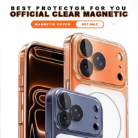 Official Clear Magnetic Phone Case For iPhone 17 Air Pro Max 17Pro Magsafe Transparent Wireless Charging Hard Protector Cover