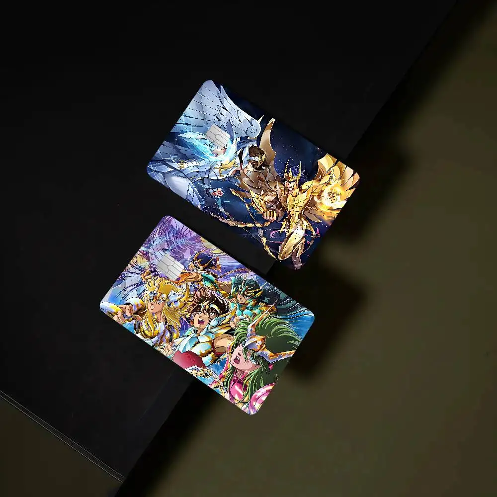 Anime Saint Seiya Anime Sticker Film Skin Cover For Credit Card Debit Bank Card 1 Set Of 4 Pcs