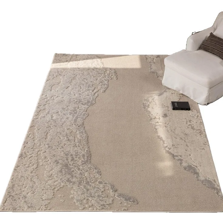 

Wabi Sand Wind Advanced Sense Three-dimensional Sculpture Stacked Embroidery Diatom Silk Living Room Carpet