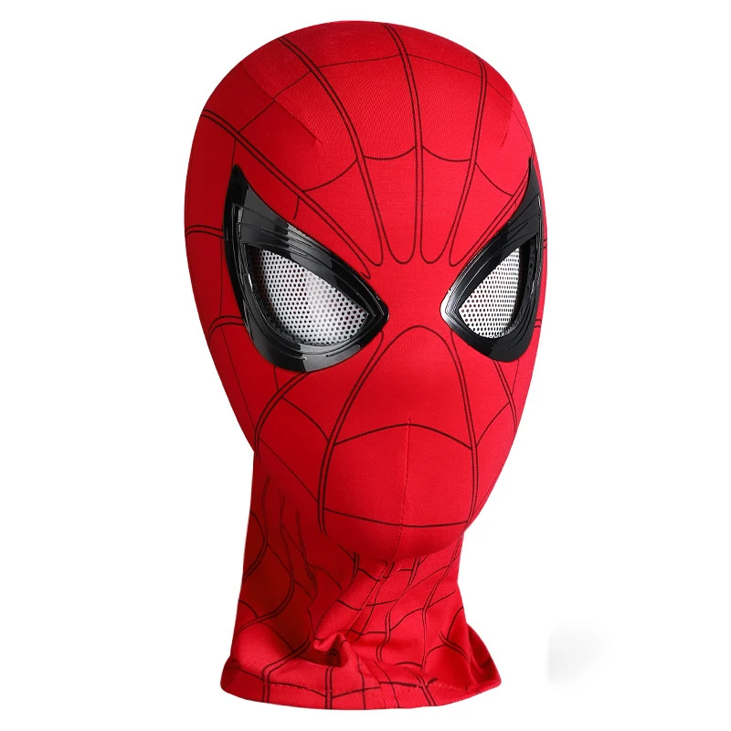 Máscaras de Spider Man Miles que pueden parpadear, tocado de Cosplay, modelo de ojos móviles, accesorios de fiesta, juguetes elásticos para adultos y niños, regalo de Navidad y Halloween