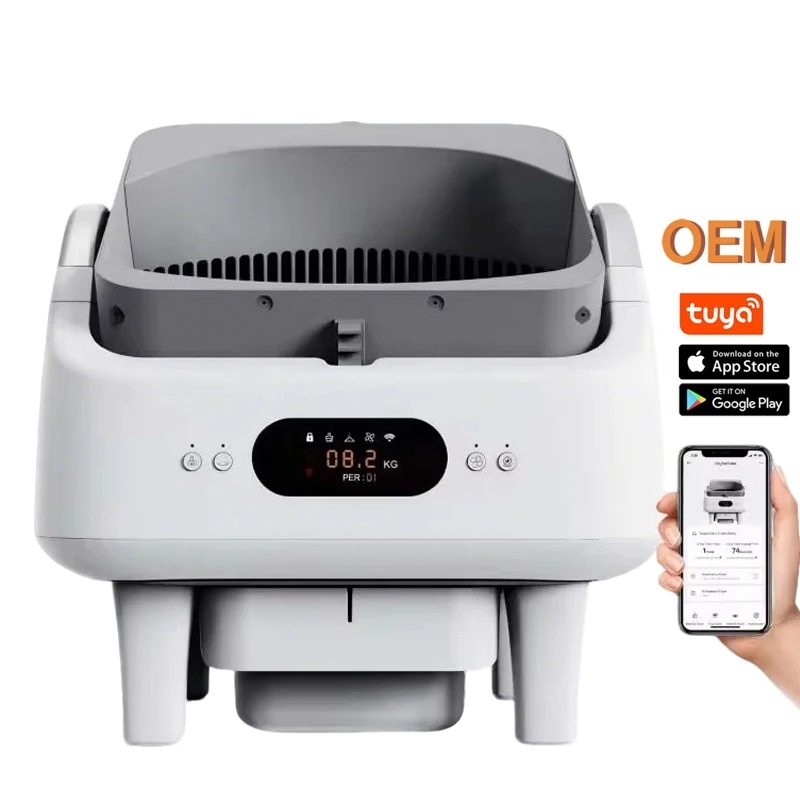 

Automatic Cat Litter Box WiFi APP OEM Electric Pet Toilet Self Cleaning Smart Cat Toilet for Cats